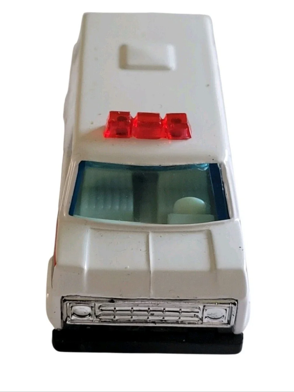 1981 Yatming #1501 White Ford Econoline Police Transport Van Wagon Die-Cast 1:64